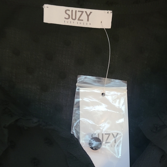 Textured Button-Front Ruffle Collar Blouse - Picture 8 of 10